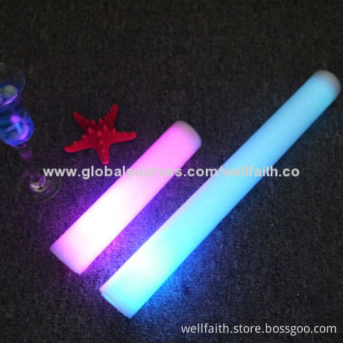 Christmas Party LED Foam Glow Sticks with CE, RoHS Marks, White Body Color